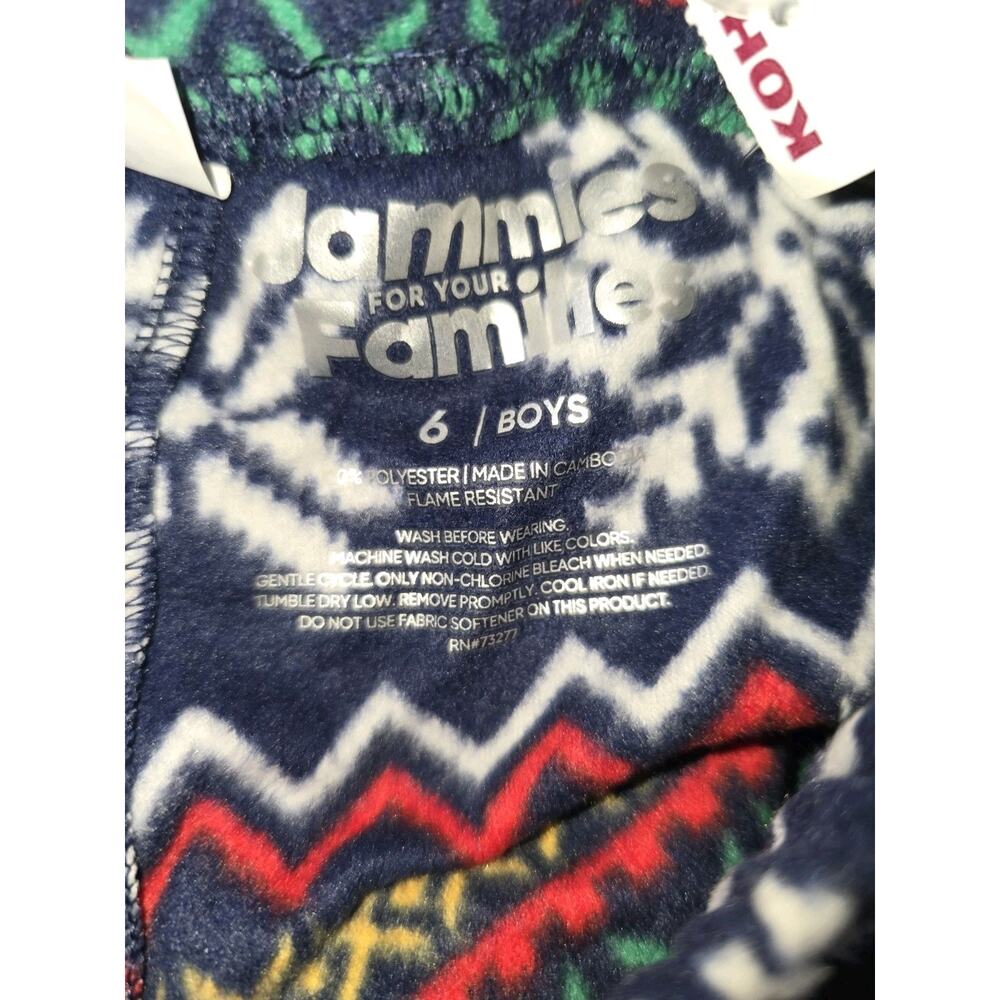 Jammies For Your Families Pajama Pants Size 6 Boys Fleece - Picture 3 of 4
